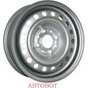 Диск колесный штампованный "Trebl" 6x15 4x108 ET52,5 D63,3 Ford Focus, Fusion, Fiesta Silver (8200Т)