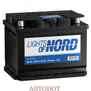 АКБ "Lights of NORD" 60А*ч, стартовый ток 480А п.п.
